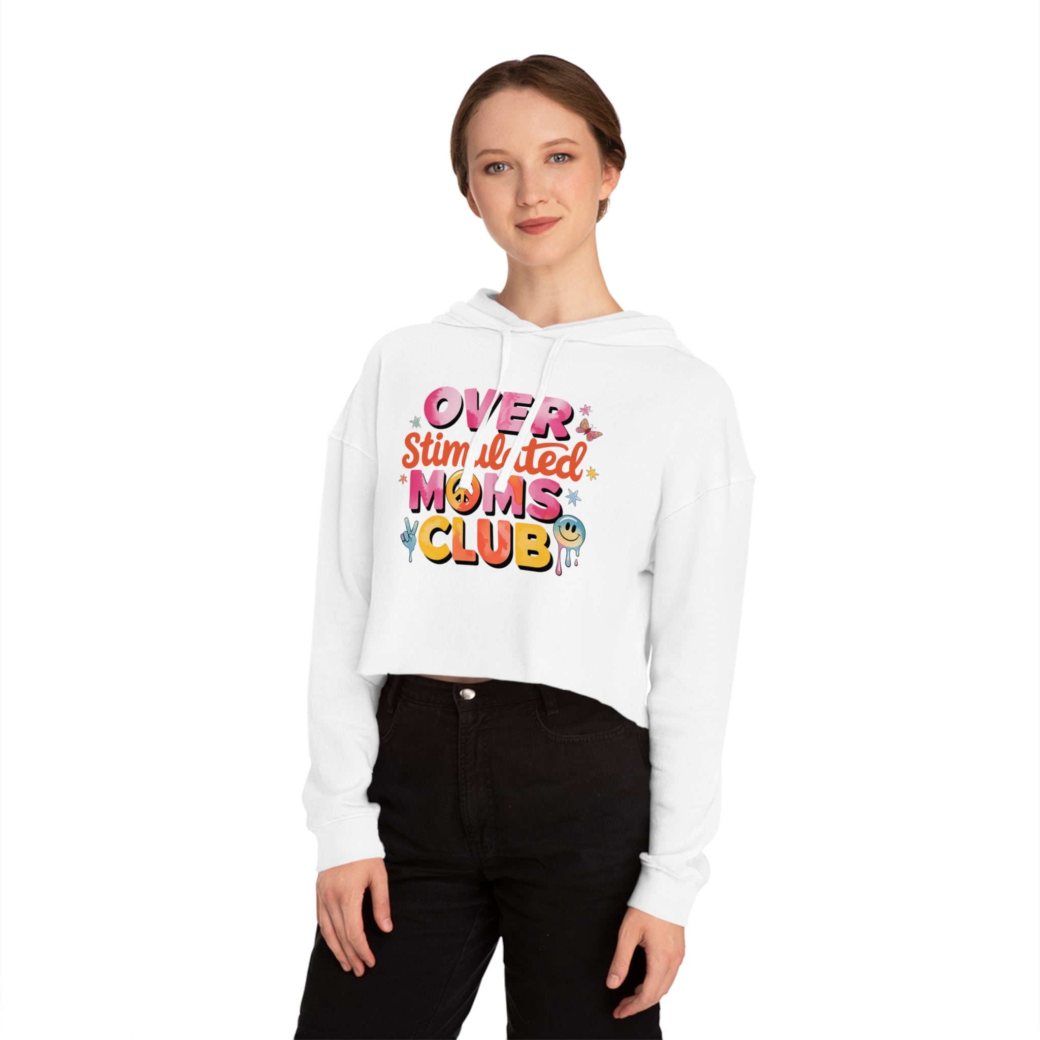 Over Stimulated Mom Club Cropped Sweatshirt