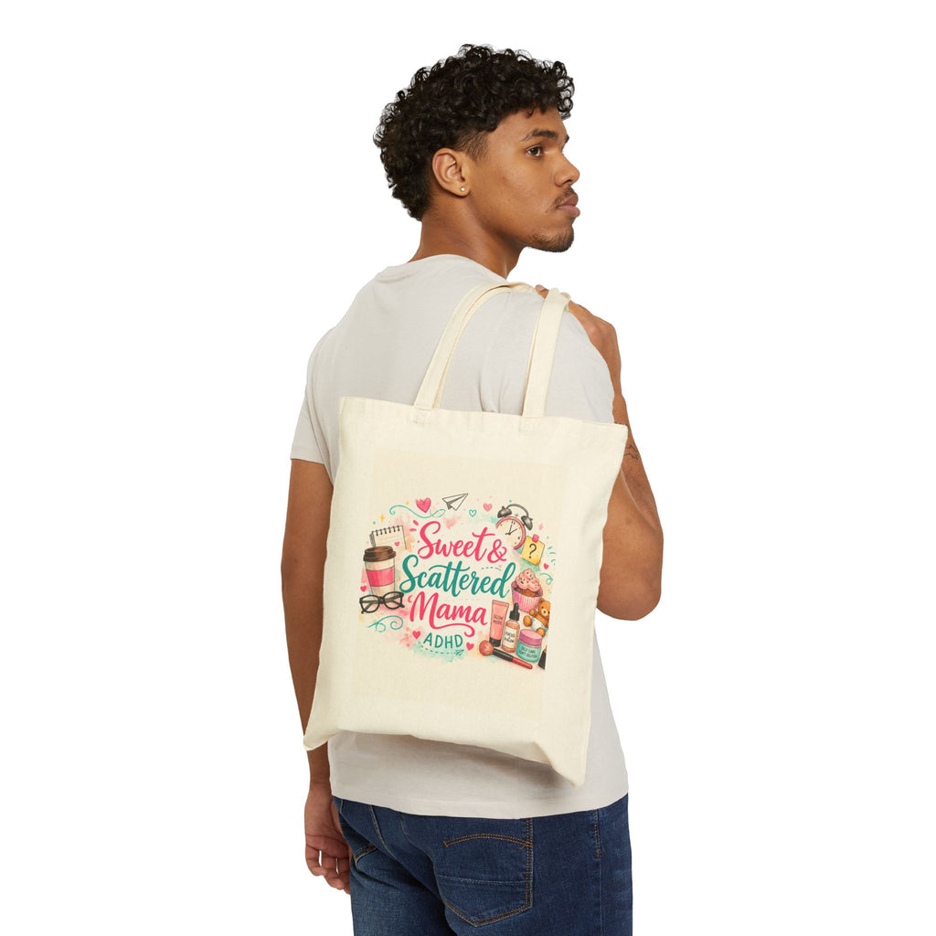 Sweet and Scattered Mama Cotton Canvas Tote Bag